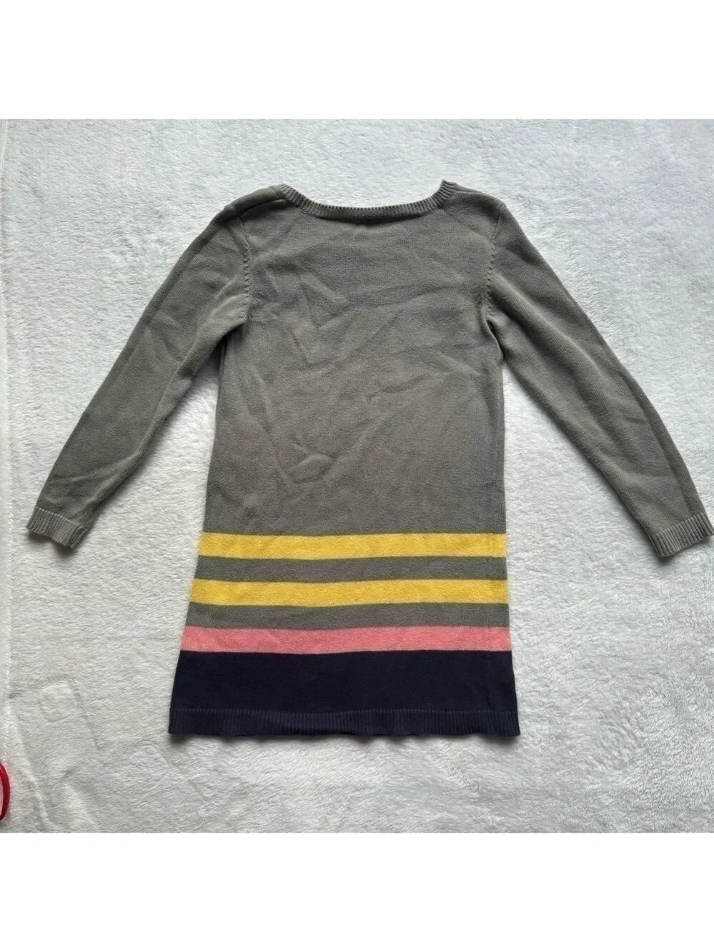 Gymboree French Bulldog Sequin Sweater Dress Size 5 6